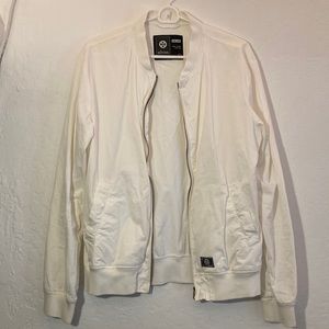 White zip up jacket